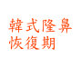 韓式隆鼻恢復期